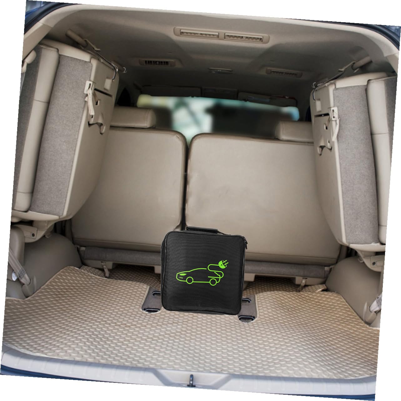 Hemobllo Bolsa de Almacenamiento para Cable de Carga Coche, Organizador Portátil de 2 Piezas, Material Duradero, Tamaño Cuadrado, Uso en Maletero para Mantener Orden y Proteger Cables