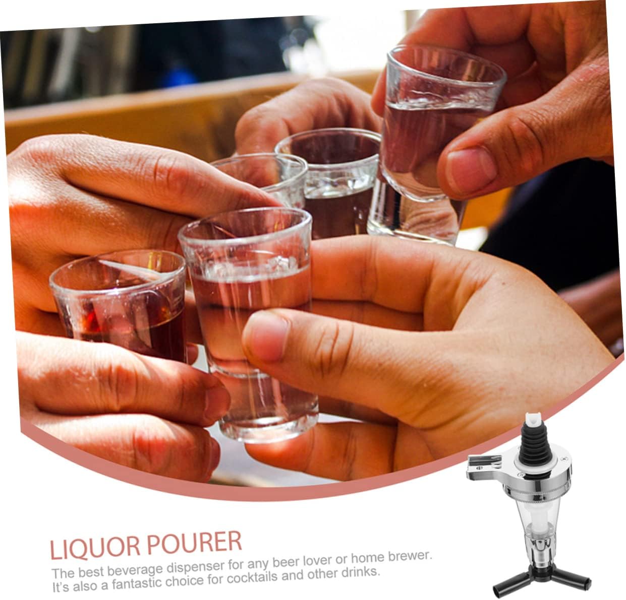 Garneck 2pcs Upgraded Bar Bottle -mounted Wine Beverage Rack Easy Press Automatic Water Jug Holder