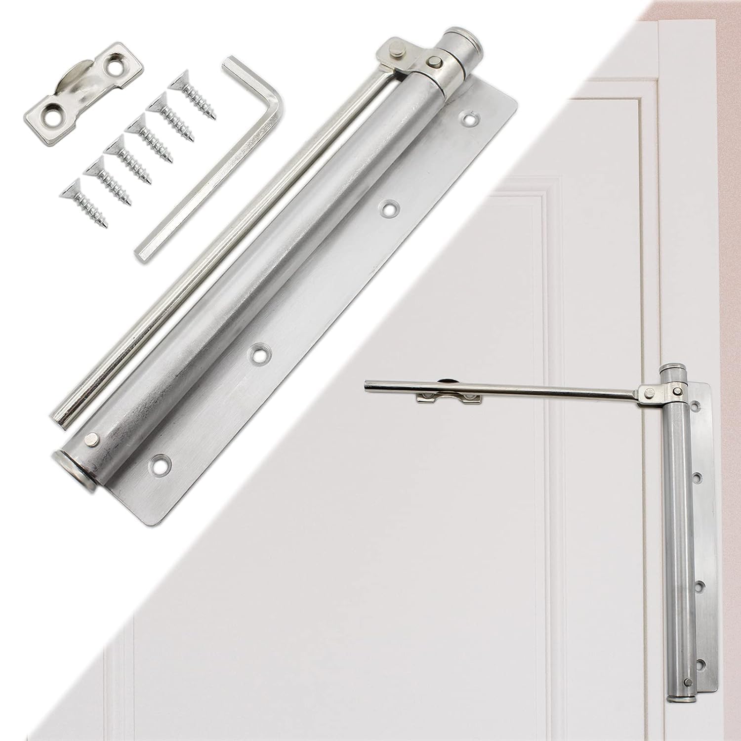 Grofilo Heavy Duty Automatic Door Closer: Enhanced Safety and Convenience for Storm and Steel Doors with Adjustable Closing Speed (B0CXY8LMLV) Amazon Price History, Amazon Price Tracker