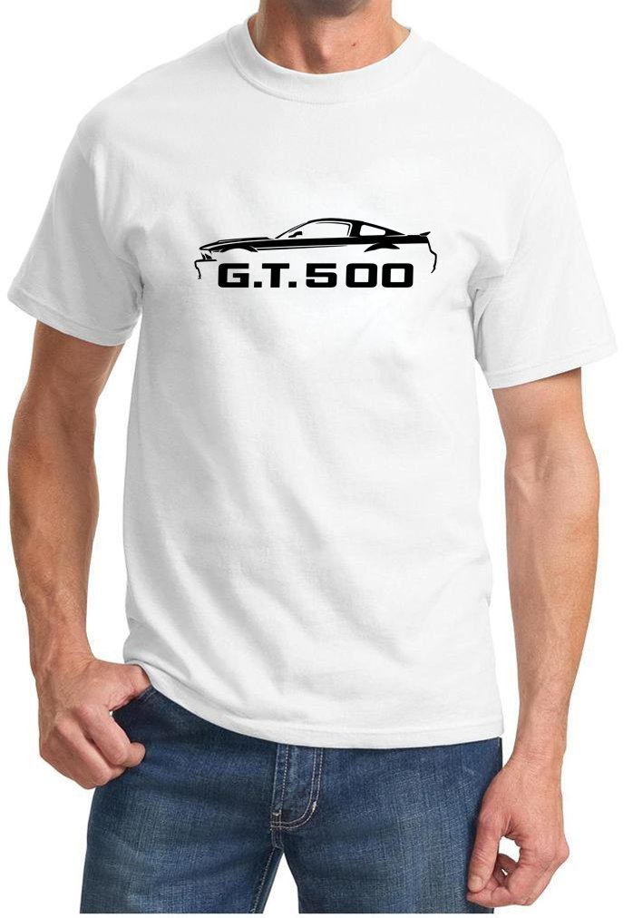 2006-09 Shelby GT500 Mustang Classic Outline Design Tshirt White