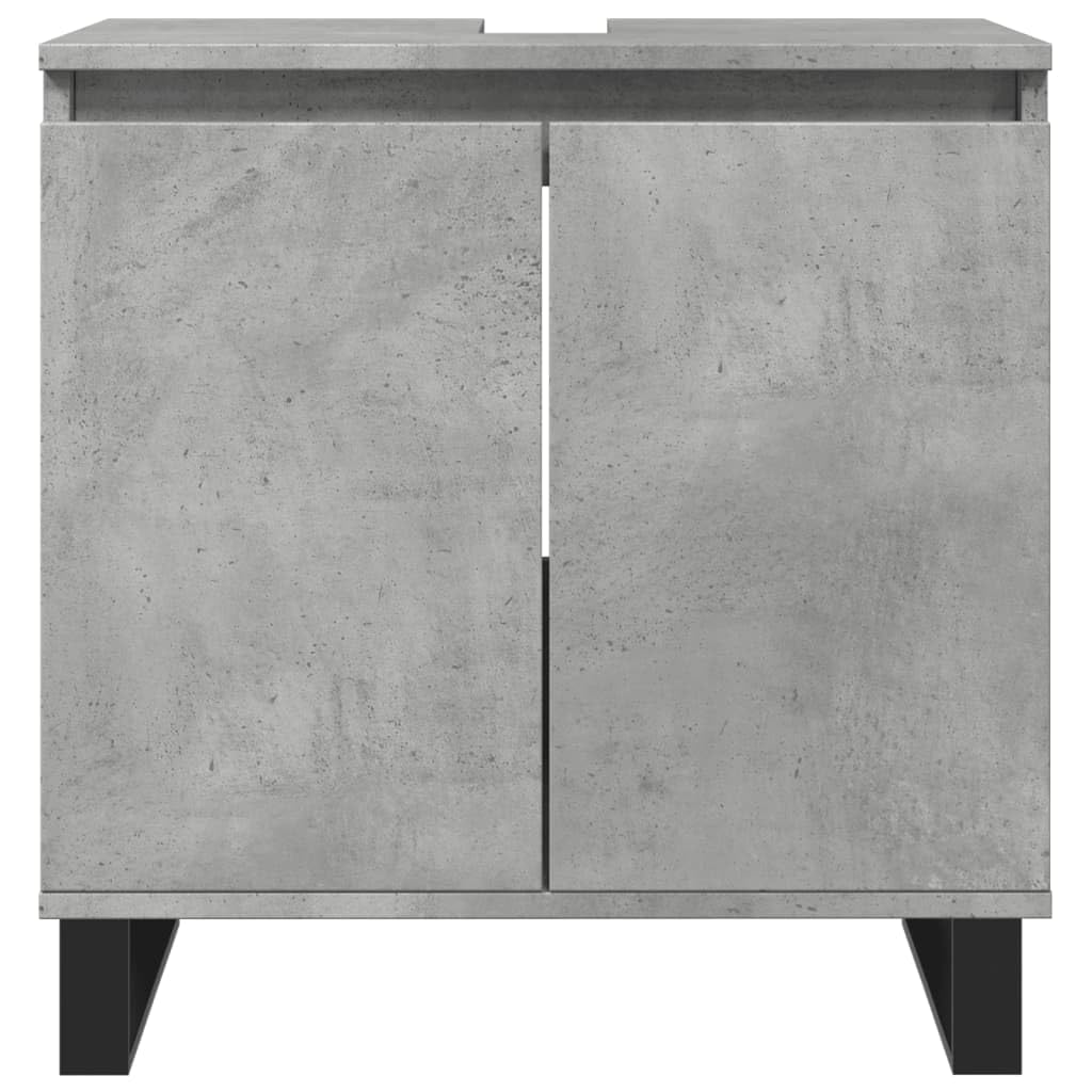 ShGaxin Szafka łazienkowa Drewno inżynieryjne betonowe Szary 58x33x60 cm, Meble łazienkowe, Meble Do Szafki, Szafka Pomocnicza, Szafka mała857219