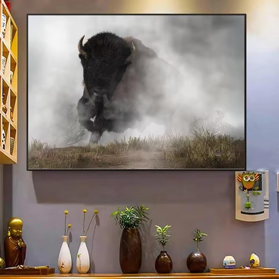 Tableau sur toile animaux de l'Ouest 60x80cm pour salon moderne
