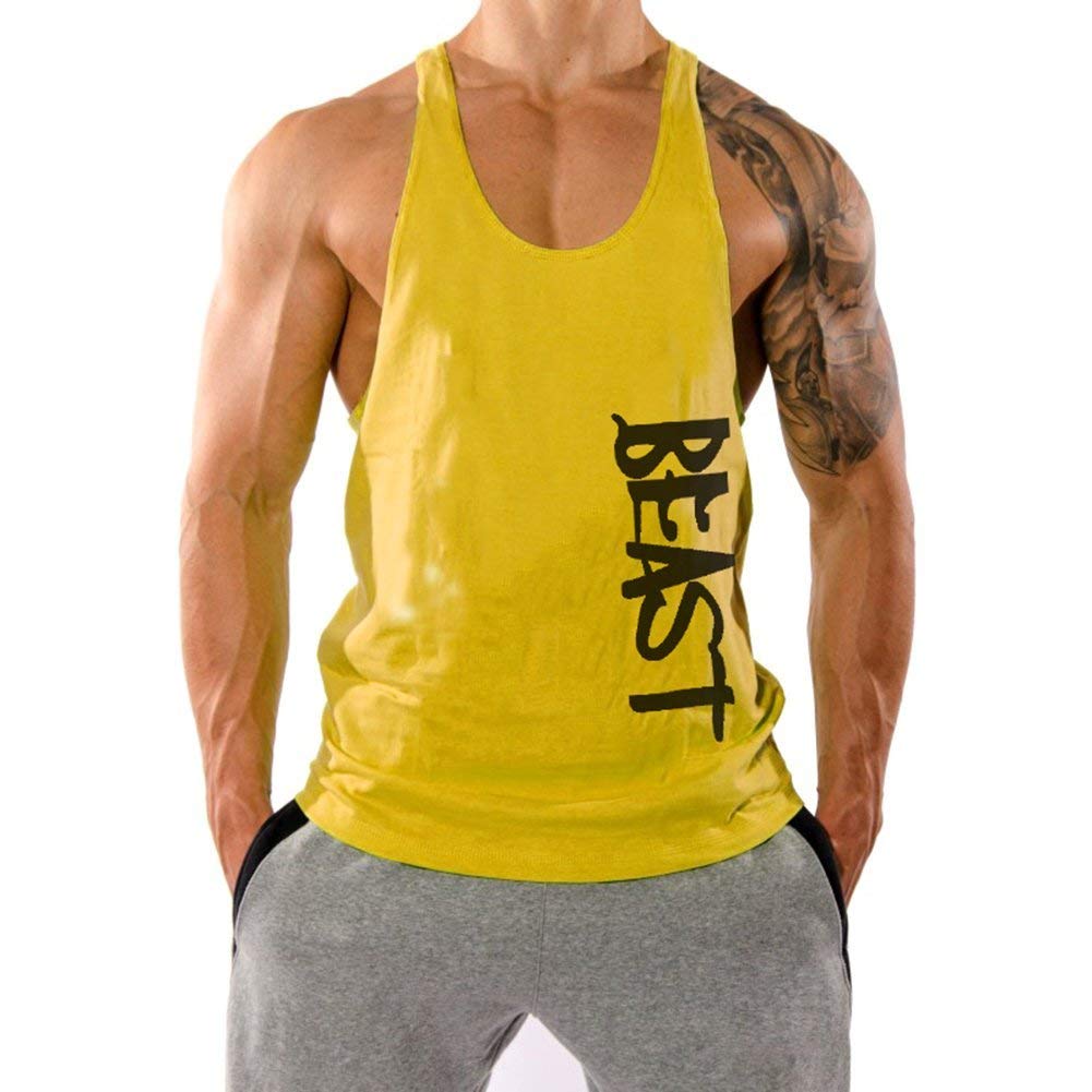 the blazze Men's Beast Tank Tops Muscle Gym Bodybuilding Vest Fitness Workout Train Stringers-picture-30