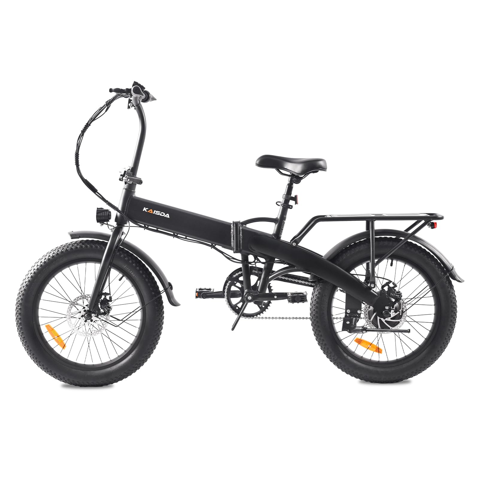 Bici Elettrica Pieghevole 20 Pollici,Bicicletta Elettrica Unisex da 36V 10.4Ah,3.0'' Fat Tire fino a 60 km, Display LCD, Portapacchi posteriore, E-CityBike per Donne e Uomini Adulti