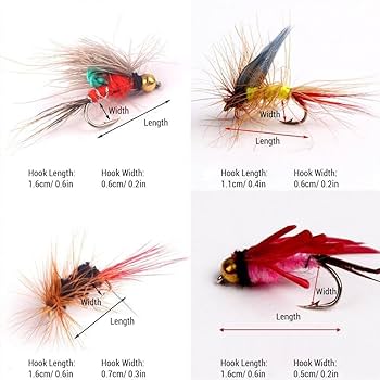 Amazon | 釣り用ハエ,64 個フライフィッシングハエフライ