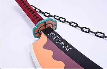 宇髄天元 二刀流武器 チェーン付き　コスプレセット Amazon.co.jp: 鬼滅の刃 コスプレ道具 宇髄天元 日輪刀 武器 模造刀