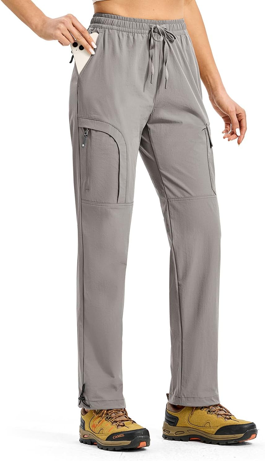 YSENTO Womens Cargo Pants Lightweight Water Resistant Quick Dry Camping Travel Hiking Pants with Pockets