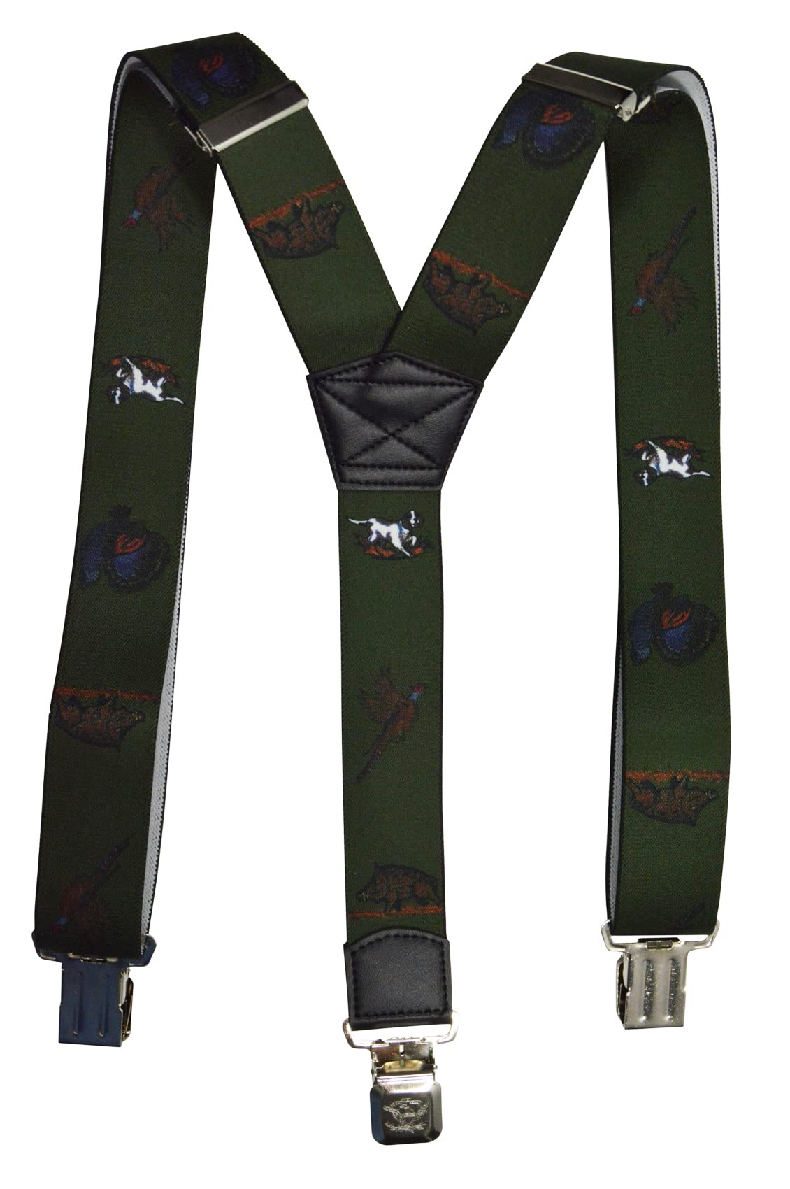 Olata Men's Adjustable Heavy Duty Y-Shape Hunting Braces/Suspenders with Embossed Clips - 4cm. Game Animals