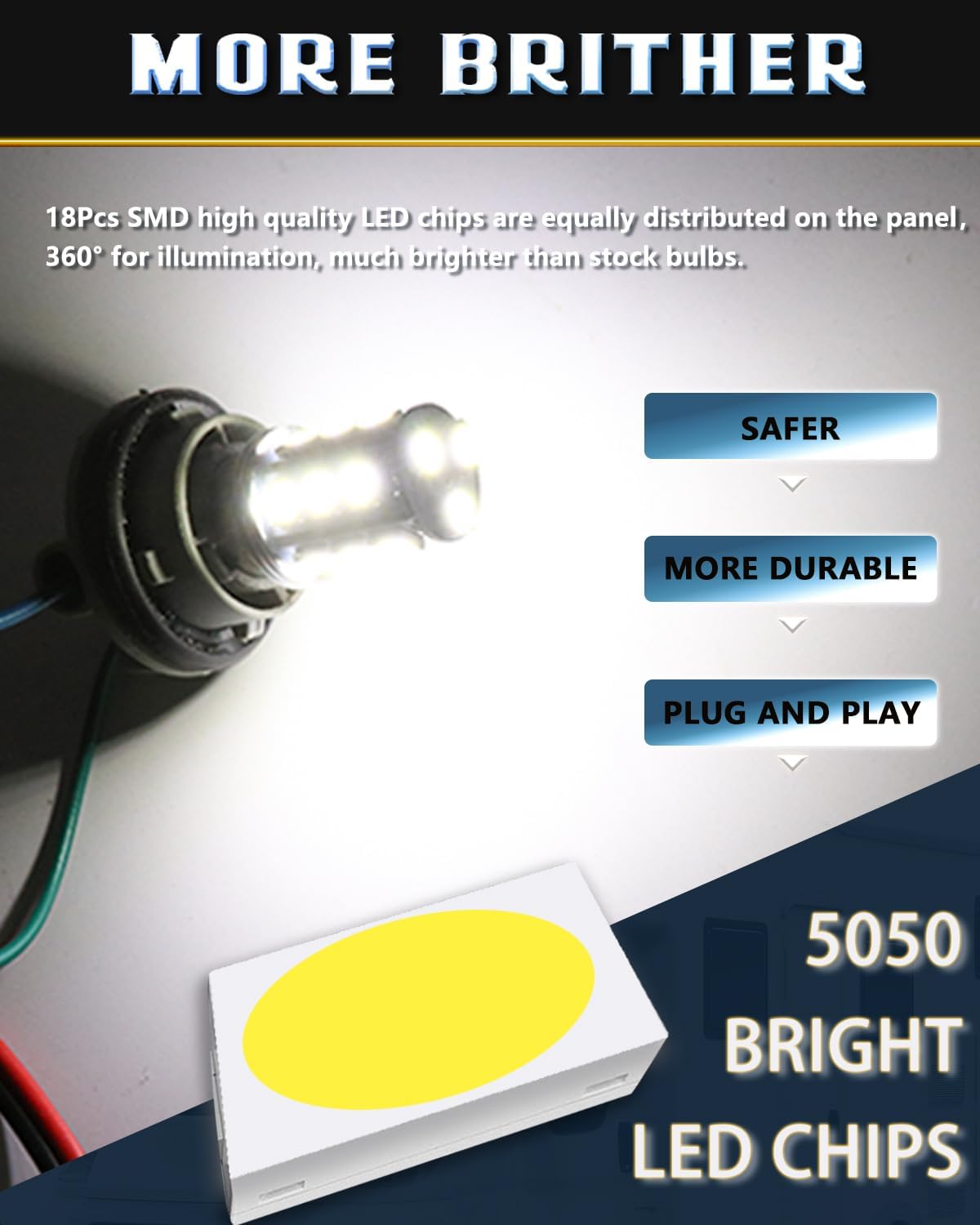 BA15D LED Bulb Bright White 6000K RV Camper Light Bulbs 1076 1142 1176 S8 1004 90 LED DC 12V Bayonet Bulb Double Contact for Boat Marine RV Trailer Interior Lights, 10 Pack