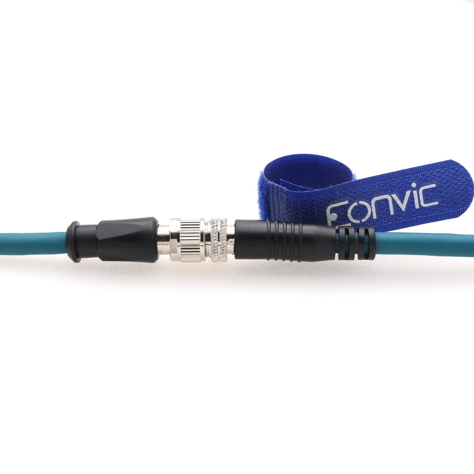 Cable Ethernet Eonvic M12 de 8 Posiciones, Macho a Hembra, X-Code Cat7e, Altamente Flexible, apantallado, Impermeable, para Redes Gigabit Ethernet industriales y cámaras industriales Cognex (15 m)