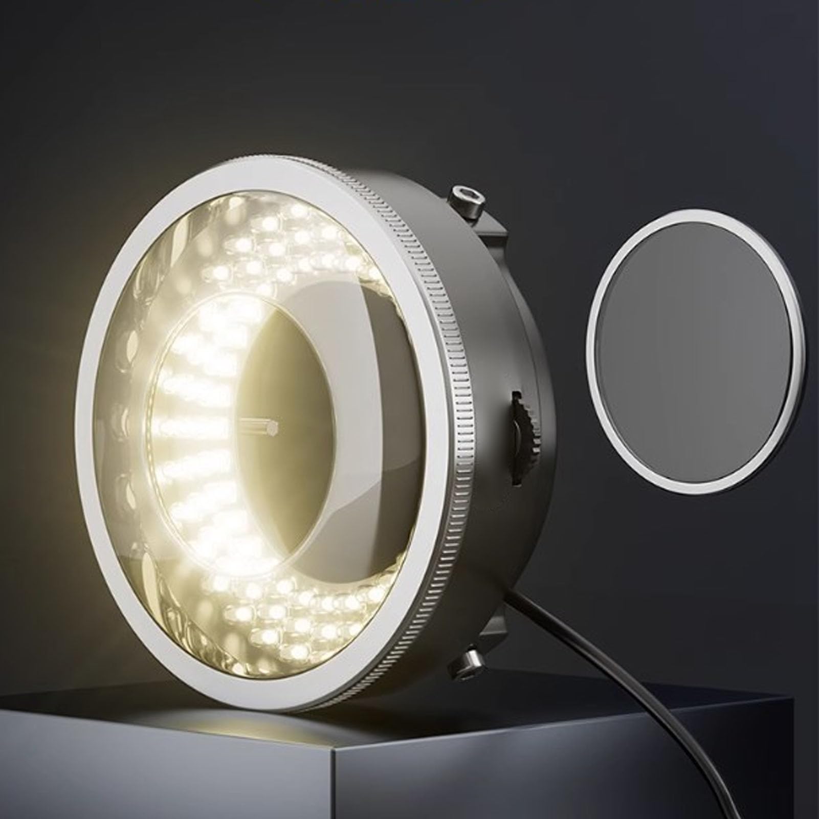 Luce per Microscopio Polarizzata, Illuminatore LED per Microscopio con Luce Regolabile a 96 LED Luminosi USB con Apertura Ruotabile, Lampada per Microscopio per L'industria