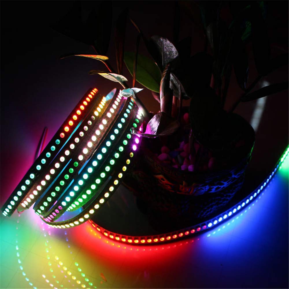 WS2813 LED tira direccionable doble señal individualmente pixel 3 30 150 LED negro PCB DC 5 V IP65 impermeable flexible RGB tira de luz 5 m