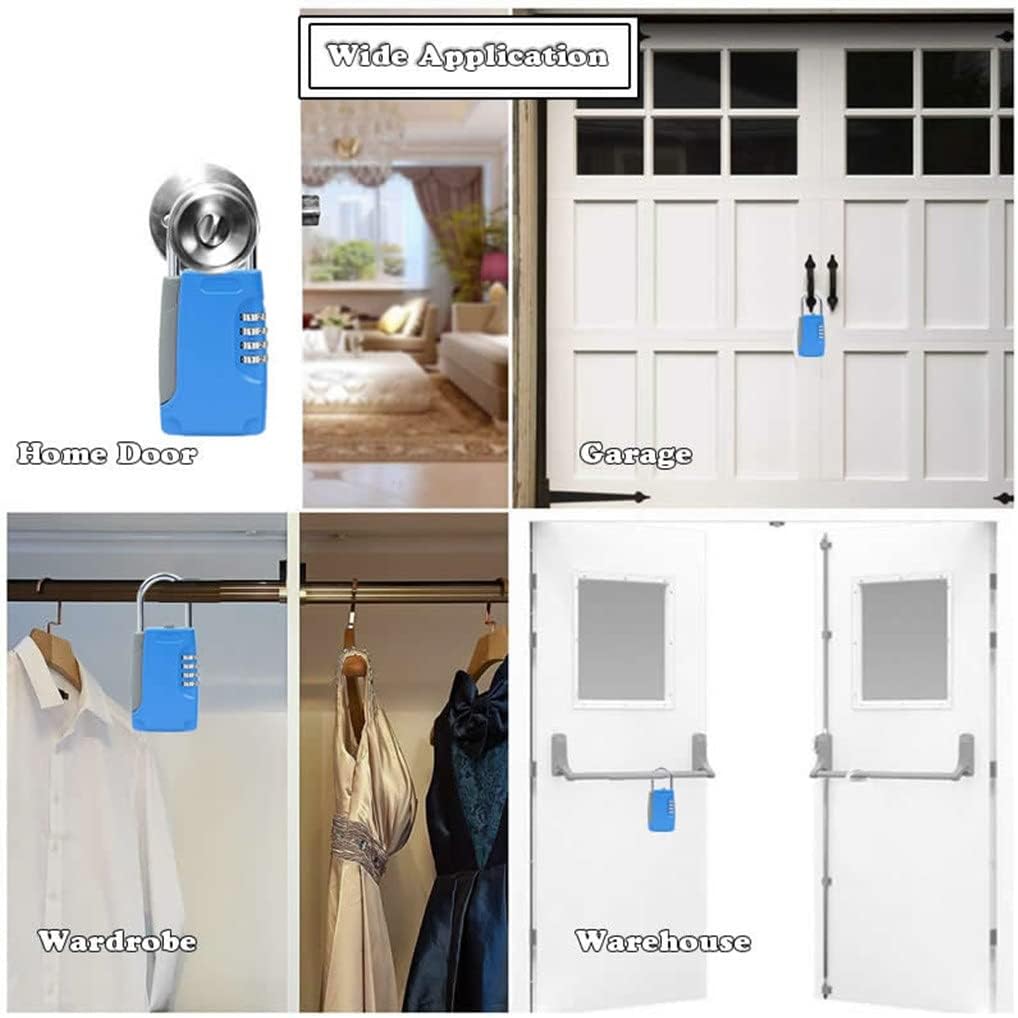 JSEIAJB Hidden Key Safe Box 4-Digital Password Combination Lock with Hook Mini Metal Secret