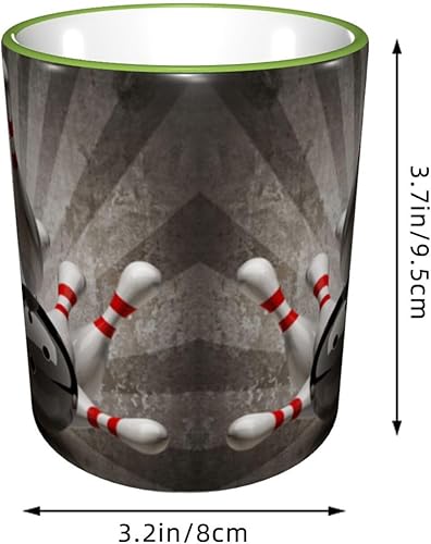 Miniatura 2 de Vintage Sport Bowling Ball Coffee Mug Coffee Cups Ceramic with Handle,Tea Cups Mug tazas para cafe Drinking Cups Gifts for Women Men,Unique Coffee