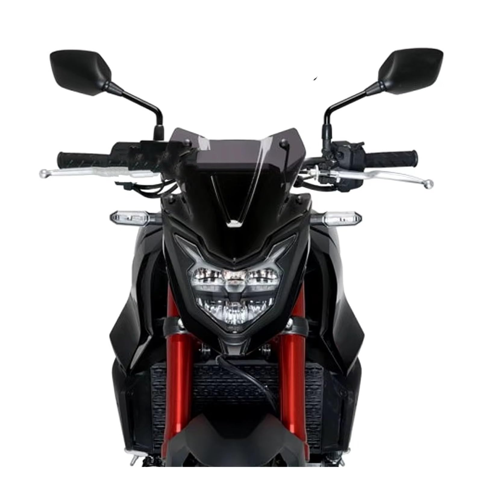 Kompatibel Mit Cb750 CB 750 Für Hornet CB750 2023 2024 Motorrad Windschutzscheibe Verlängerung Spoiler Deflektor Zubehör Motorrad-Windschutzscheibe(Black)