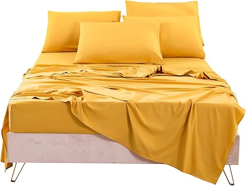 Bedlifes Juego de sábanas de tamaño King, sábanas refrescantes, ultra suaves, sedosas, transpirables, bolsillo profundo, juego de ropa de cama de