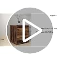 Image of Amazon Brand - Solimo Erore Solid Sheesham Wood Bedside Table with 3 Drawers (Natural Finish)