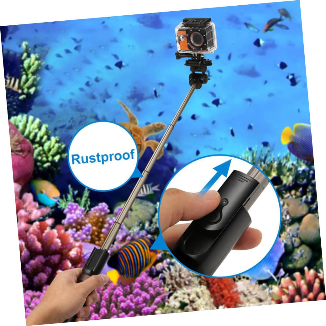 Bastone Selfie Treppiede Estensibile in Plastico per Phone | Design Pieghevole a Sezioni, Supporto con Morsetto Regolabile, Telecomando Rimovibile