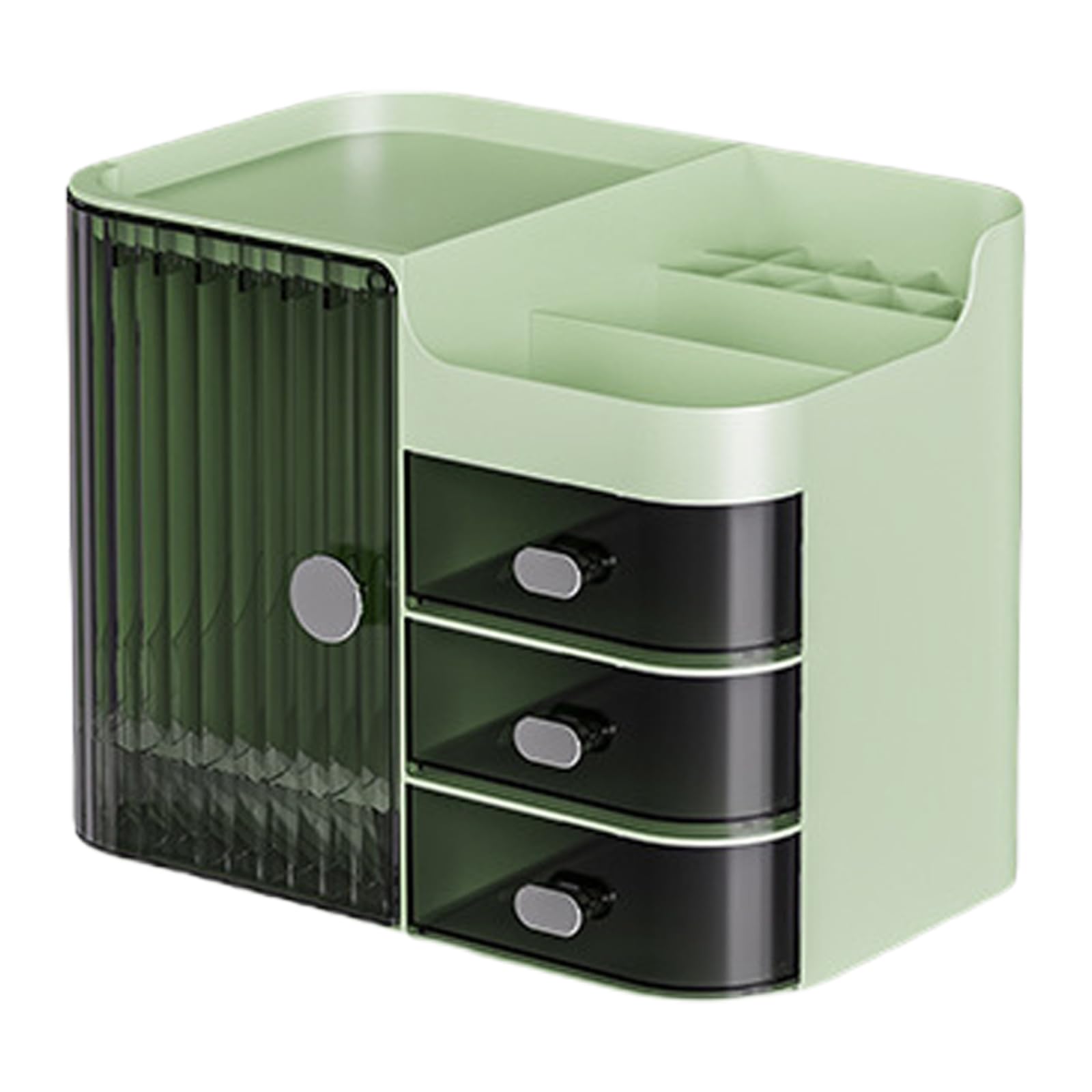 ZHANGYEZHAN Functional Cosmetic Storage Box Organizers Stylish Makeup Storage Solution with Dustproof Covers and Easy Access Drawers Vanity Organizers