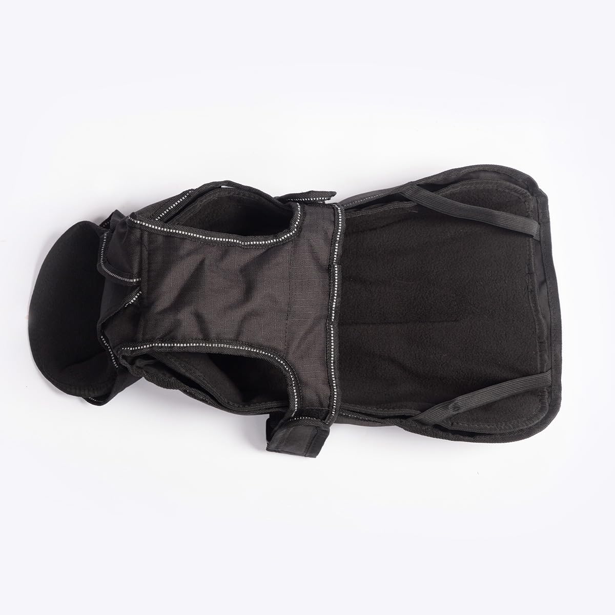 Danish Design Arnés Negro 2 en 1, Resistente a la Lluvia, Resistente al Viento, Lavable a máquina, Abrigo para Perro/Cachorro, 22 Pulgadas, 55 cm