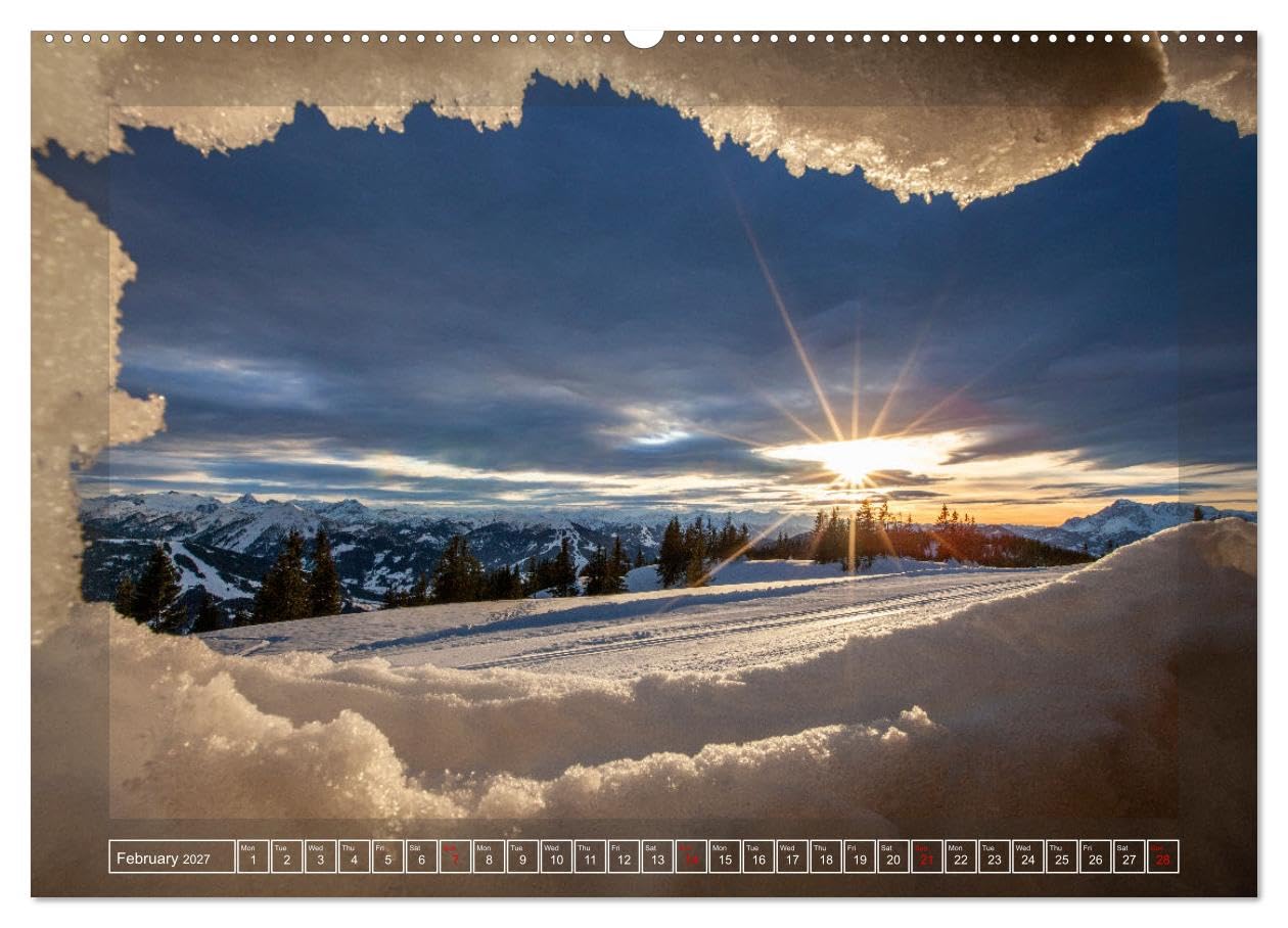 When the sun rises and sets (High Quality Premium Wall Calendar 2027 DIN A2 landscape),CALVENDO 12 Month Wall Calendar: Magical moments in the Austrian Alps