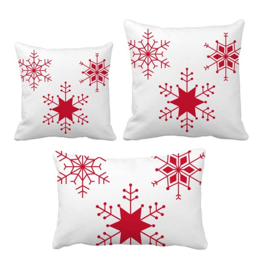 Housse coussin Noël rouge flocon pour transformer facilement votre salon