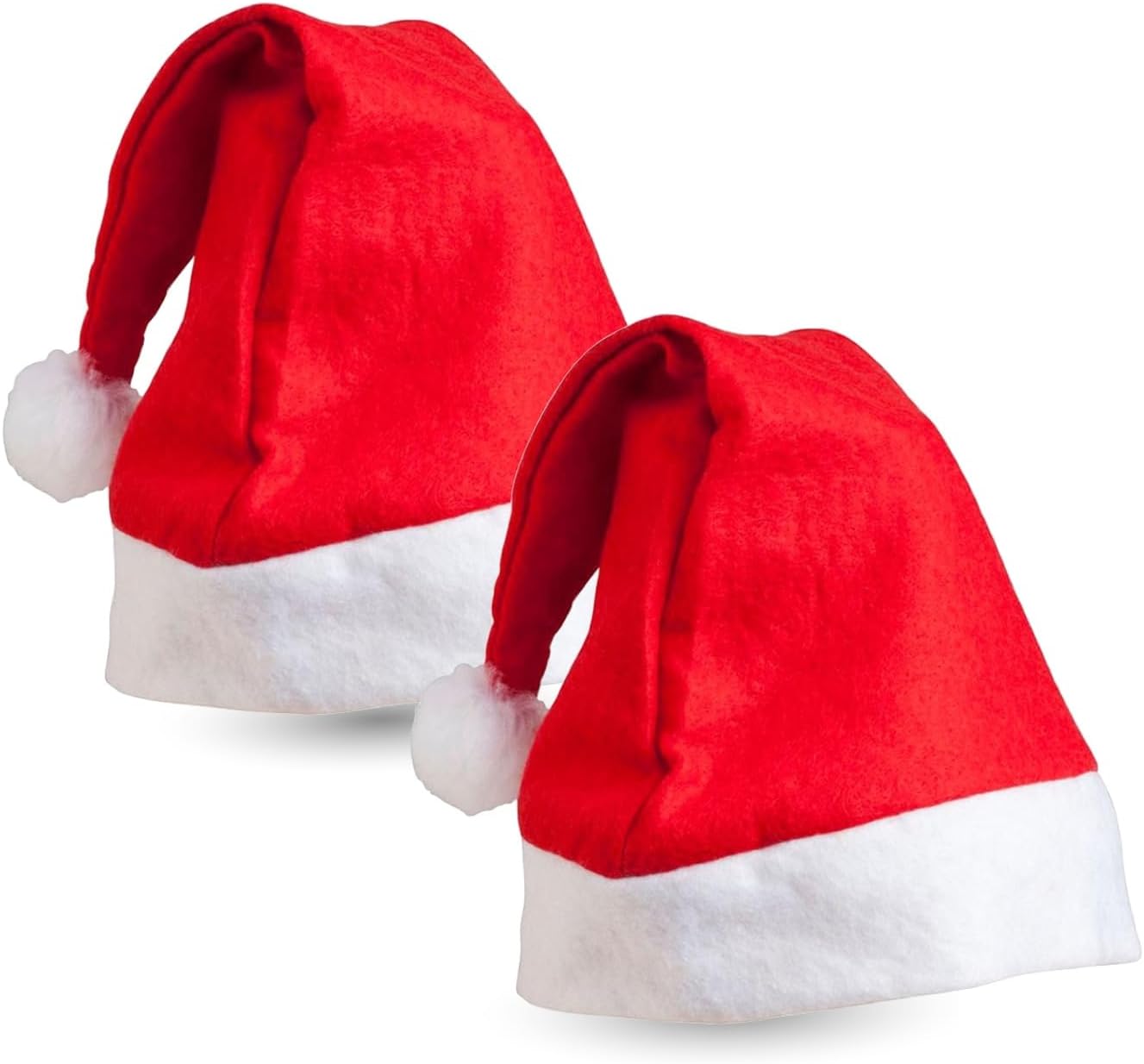 Ganzoo Santa Claus hat with fur trim, in red - white, Santa hat, Santa Claus, winter hat, hat, hat, Christmas, winter, Xmas – brand, Red
