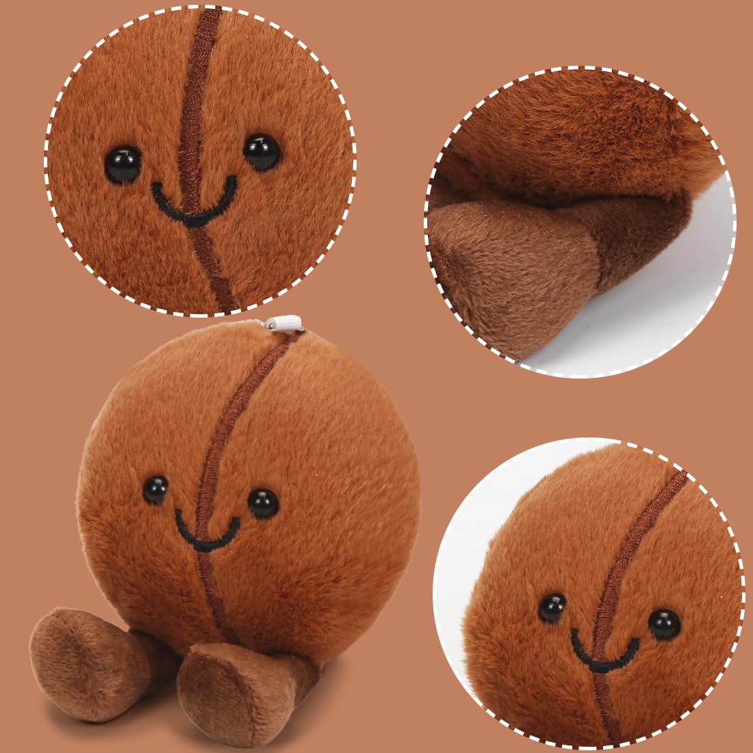 O-Kinee Palm Pals, Mini Peluches de Granos de café de 13 cm