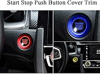 Vista 4 de XITER Bocina de automóvil+aire acondicionado+parada de arranque del motor, cubierta de botón y perilla decorativa para Honda 10th Civic 2016 2017