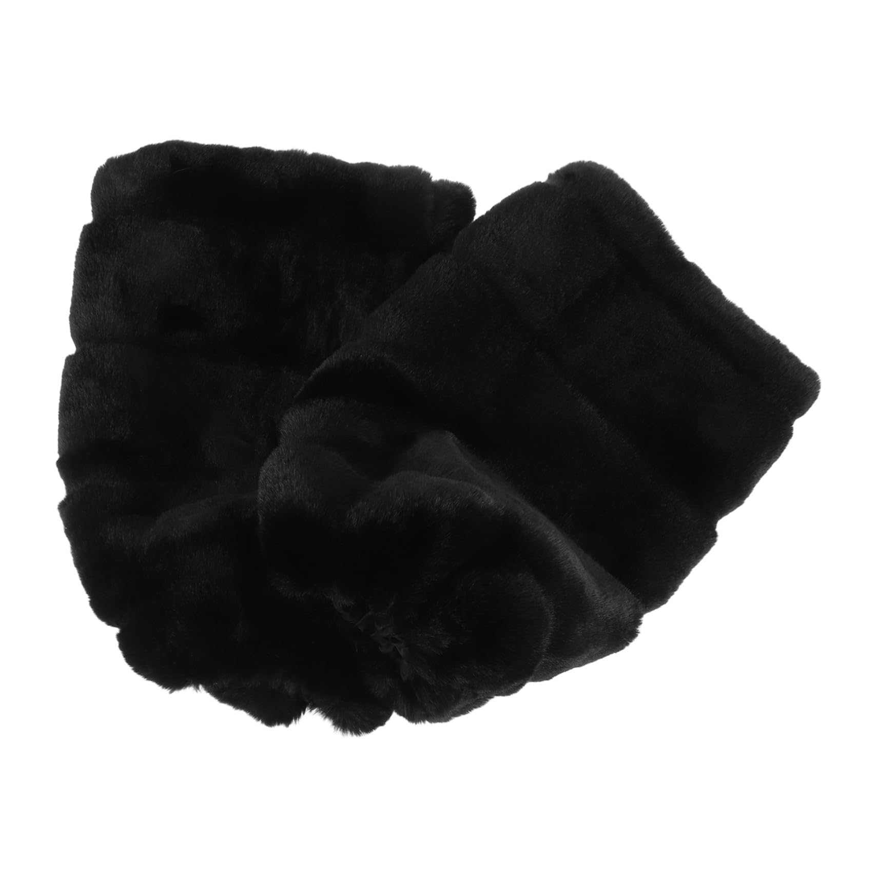 Calentadores de Piernas de Piel Sintética Negra 30cm, 1 Par
