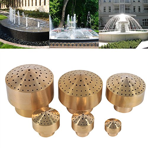 Image of Brass Column Garden Fountain Nozzle, 1 /4 inch to 2 inch Porous Scattering Spray Head, Durable Water Feature Accessory for Outdoor Ponds and Fountains