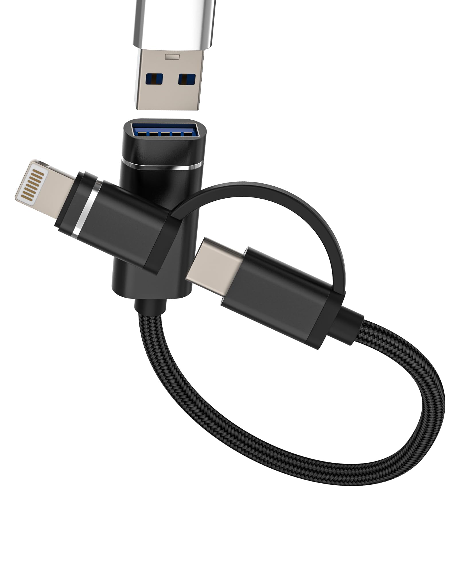 Loydia Adattatore Lightning a USB OTG per iPhone, [Certificato Apple MFi] Adattatore Fotocamera da Lightning a USB con porta di ricarica, Plug and Play, Supporta U Disk, MIDI, lettore di schede, mouse