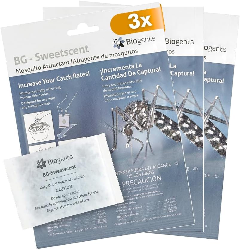 - Sweetscent • Mosquito Attractant • Mosquito Lure • Mosquito Magnet • Compatible with All Mosquito Traps - Season Pack - Set of 3