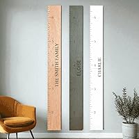 Headwaters Studio Personalized Wooden Growth Chart for Kids – Wall Height Ruler for Child Growth Tracking, Wooden Height Chart for Boys & Girls, Nursery & Home Decor, 63\" Tall