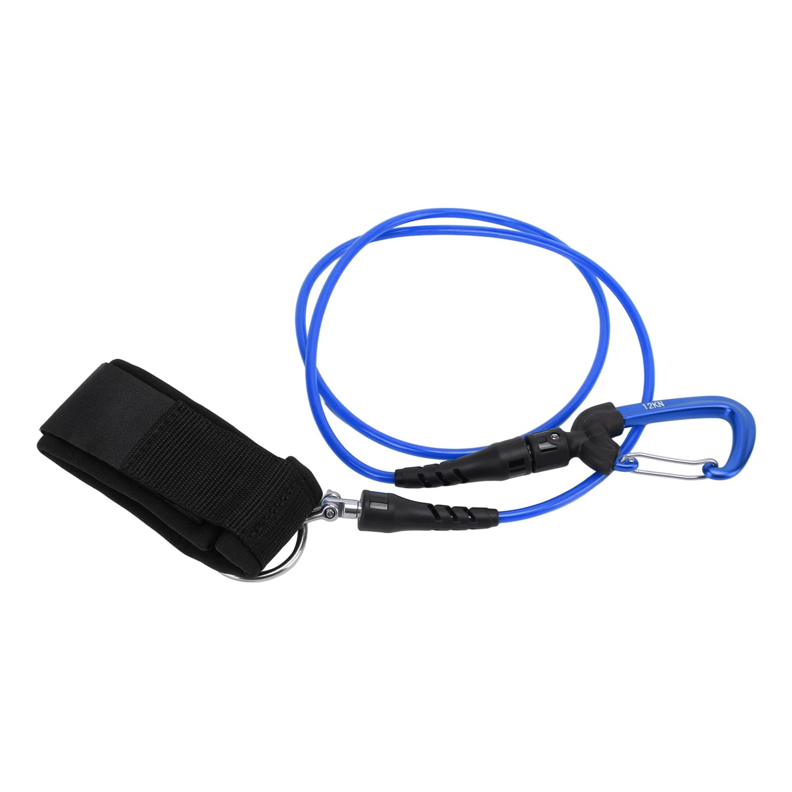 Xinhuju Freediving-Lanyard – 1 M, TPU Mit Stahlkern, 360° Drehgelenk, 24 KN Bruchlast Xinhuju Freediving-Lanyard – 1 M, TPU Mit Stahlkern, 360° Drehgelenk, 24 KN Bruchlast