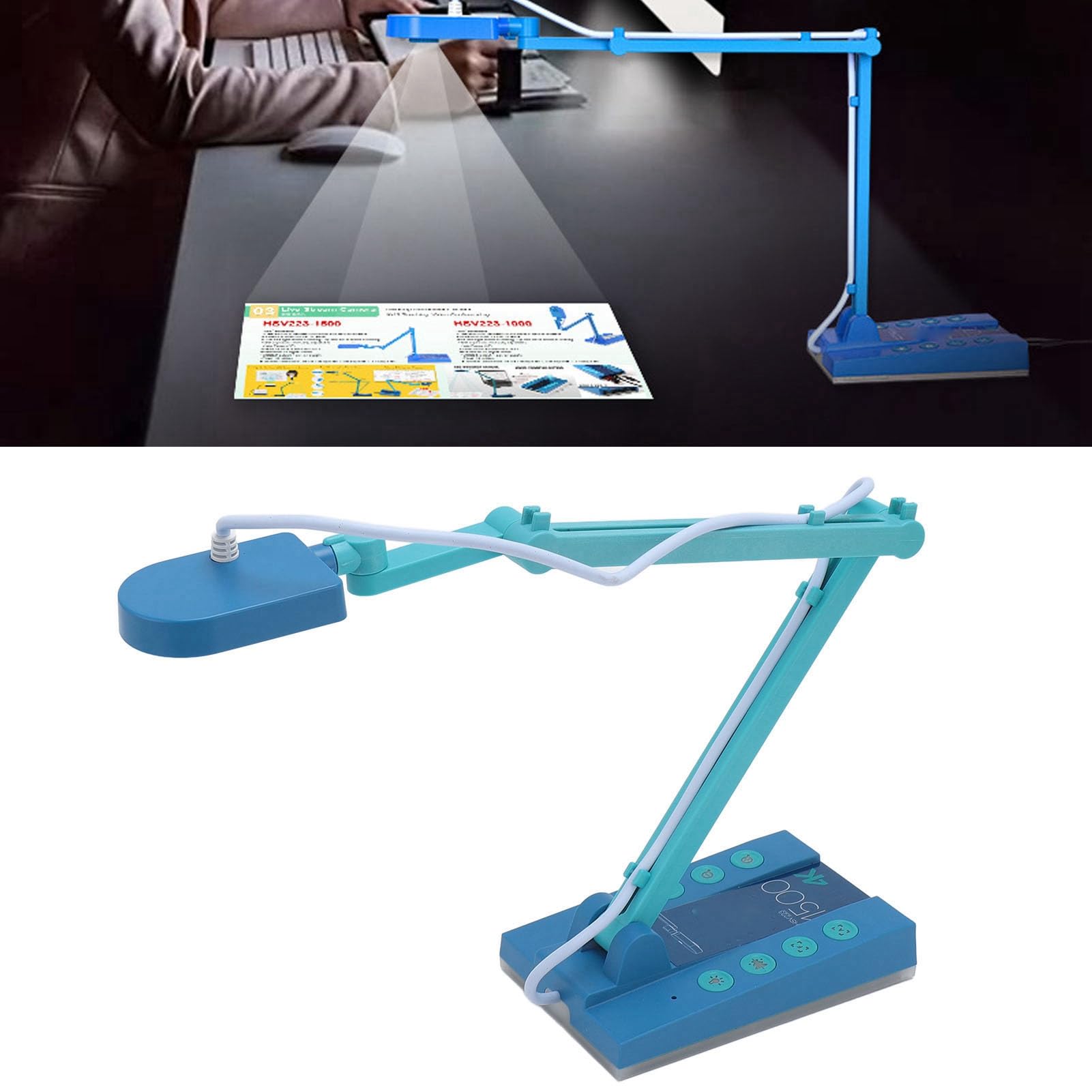 SIXRUN Kamera Dokumentacyjna USB 4K, Kamera Internetowa o Wysokiej Rozdzielczości 15 MP z regulacją Ostrości do Zdalnego Nauczania i Konferencji Internetowych