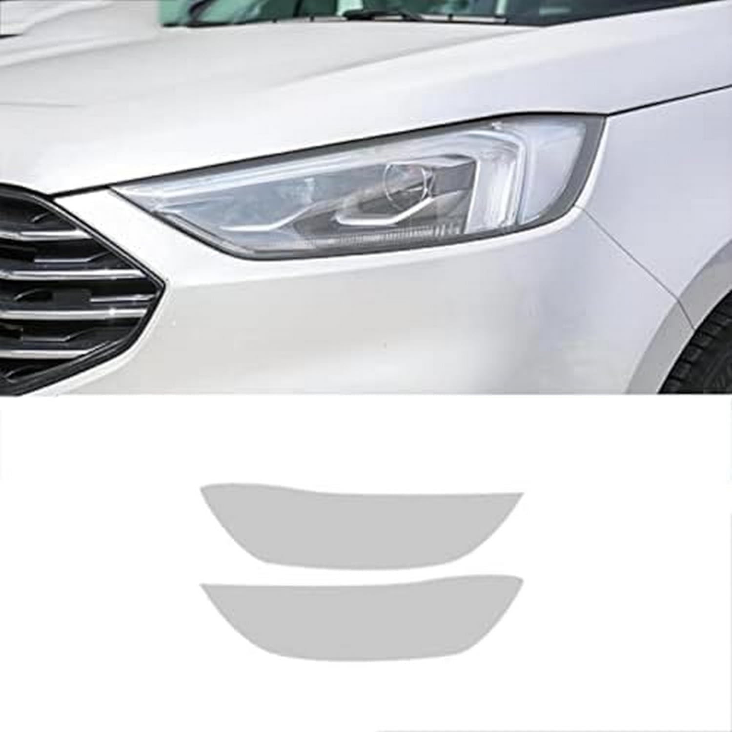 SamLng Car Front Light Film for Edge 2018 2019 Car Headlight Protective Film Front Light Transparent Blackened TPU Sticker Car Headlight Protective Film