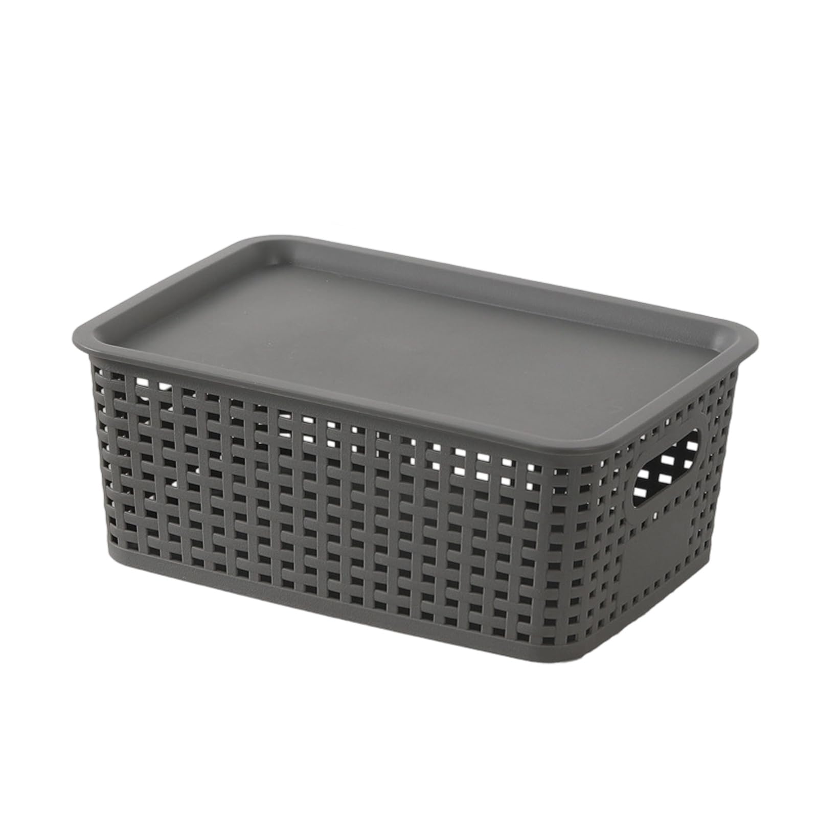 Stackable Storage Bin with Lid, Breathable Handwoven Design for Clothes & Home Organization Storage Basket Decorative Basket Stackable Bin for Home Organization Multipurpose Household Toy Container