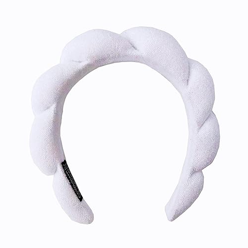 COMMINY Mimi and Co - Diadema de spa para lavarse la cara esponja suave para maquillaje facial diadema de tela de rizo para el cuidado de la piel