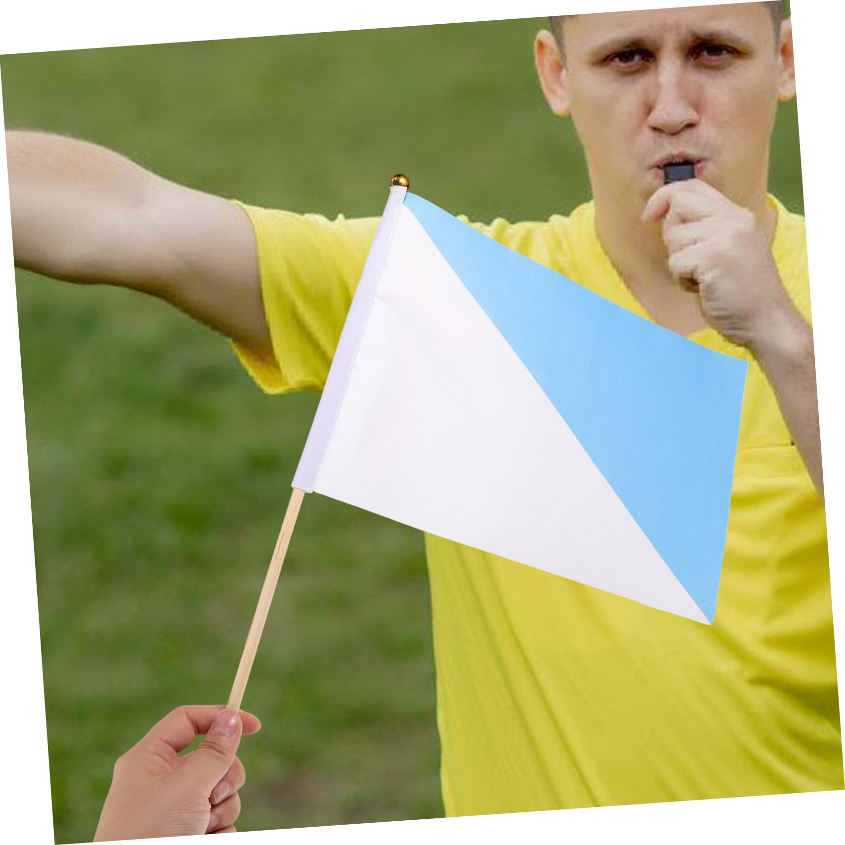 Toddmomy 4 Sätze Signalflaggenstange Leitflaggenmasten Montierte Schiedsrichterflaggen Fußball Werbeflaggen Campingflaggen Flagge Mit Hakensatz Marine Marine Holz 6 Stück * 4