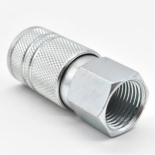 Miniatura 4 de Interstate Pneumatics CH680 Acoplador de acero industrial de 38 pulgadas x 12 pulgada NPT hembra