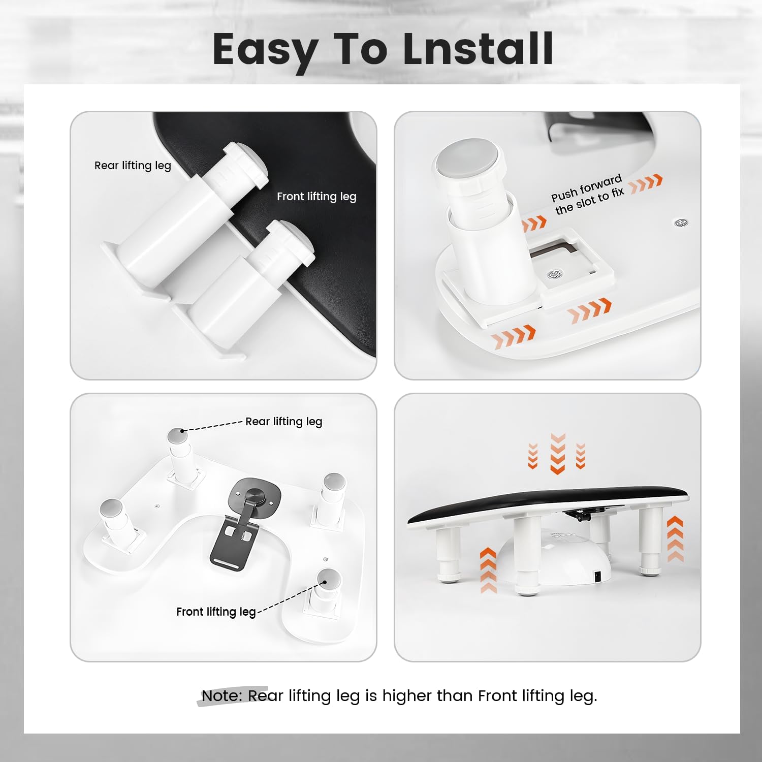 JODSONE Accoudoir noir en forme de U pour technicien des ongles avec support de téléphone portable intégré rotatif à 360° et accoudoir réglable pour manucure en salon
