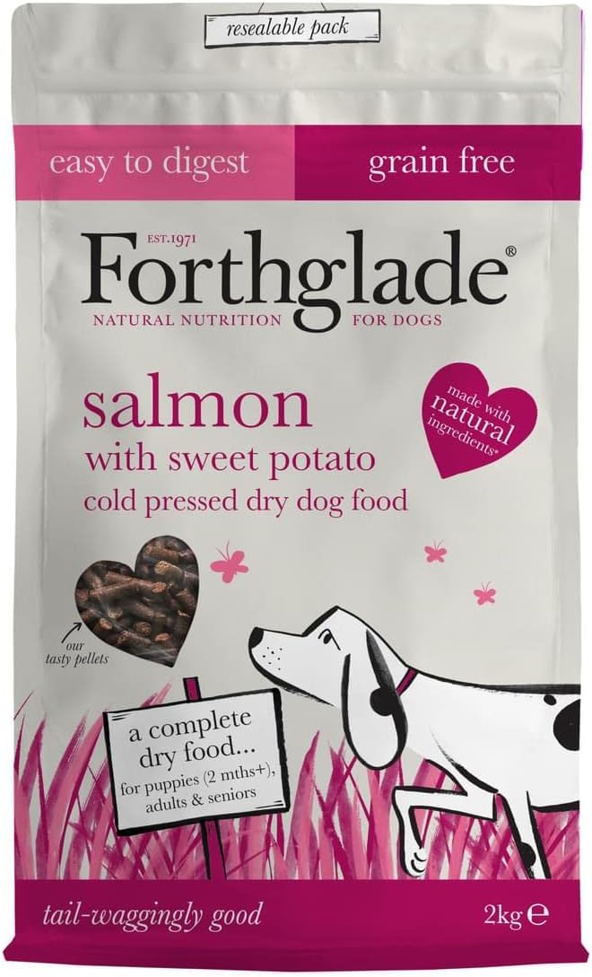 Forthglade Complete Natural Dry Dog Food Grain Free Salmon with Vegetables (2kg) Resealable