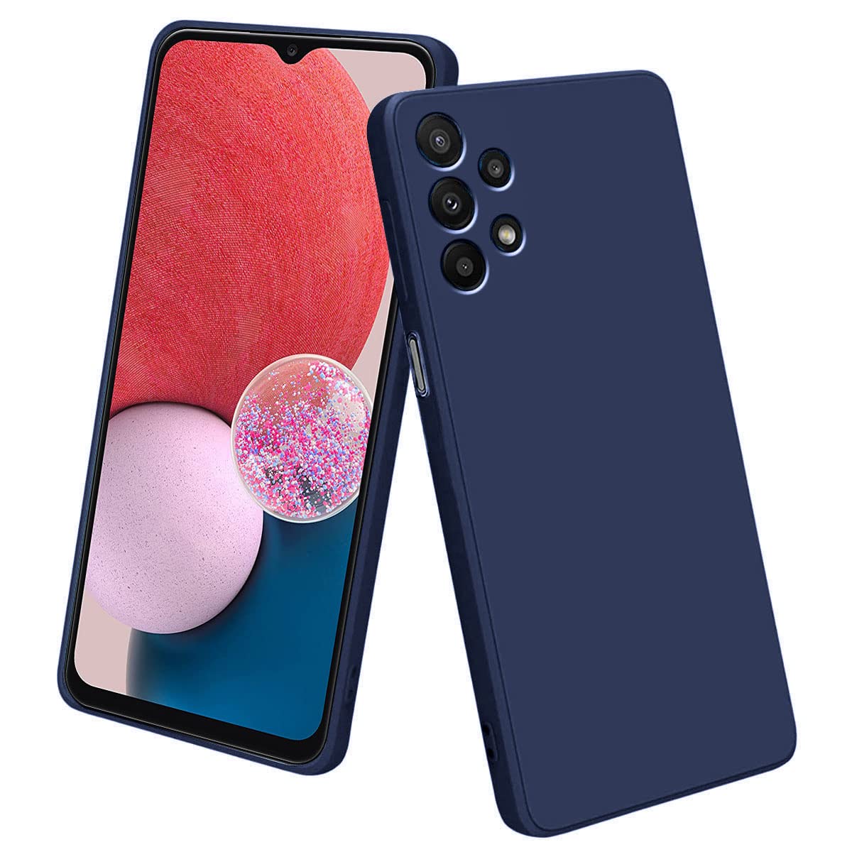 LIRAMARK Silicone Soft Back Cover Case for Samsung Galaxy A13 4G (Silicone Blue) (B0BL1FW4S8) Amazon Price History, Amazon Price Tracker
