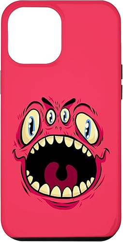 Miniatura 10 de iPhone 13 Monster Eyes Mouth Teeth Face Red Kids Fantasy Creature Case