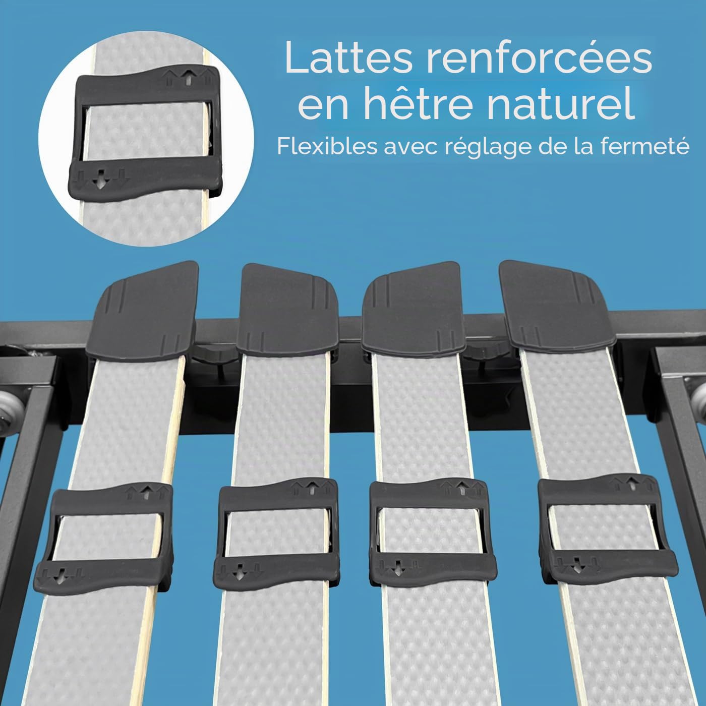 amuéblate Online - Lit articulé électrique Ergotop avec 5 Plans et Structure renforcée, Ergonomique, fiable et Silencieux, Moteur Allemand, 90 x 190 cm