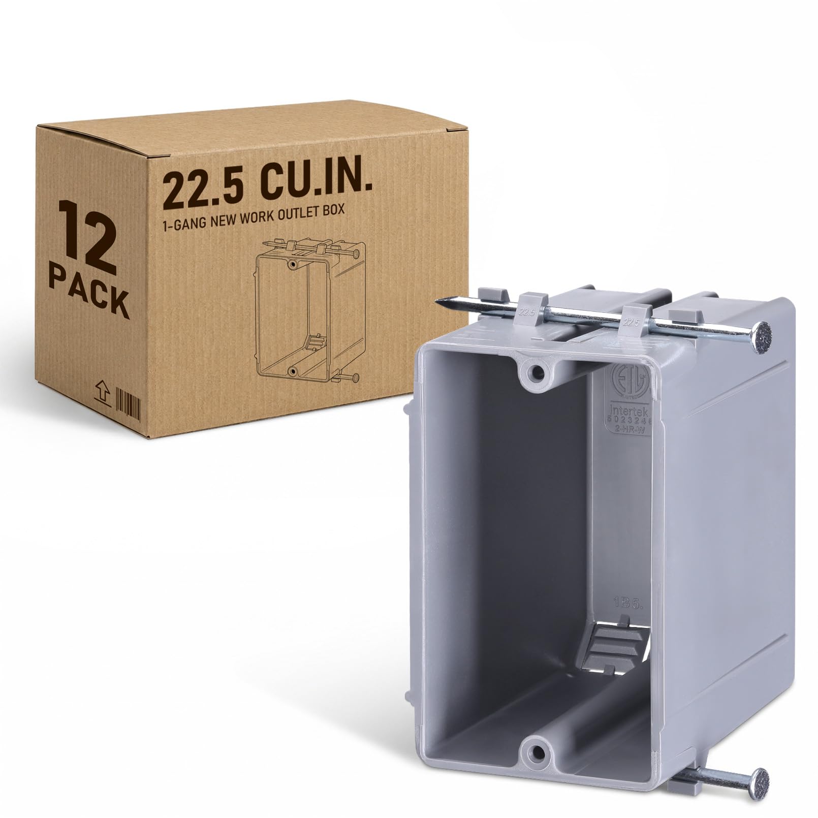iggy4897WACKO MARIA BOX 小 LEONLITE 12-Pack 22.5 Cubic Inch One Gang New Work Electrical