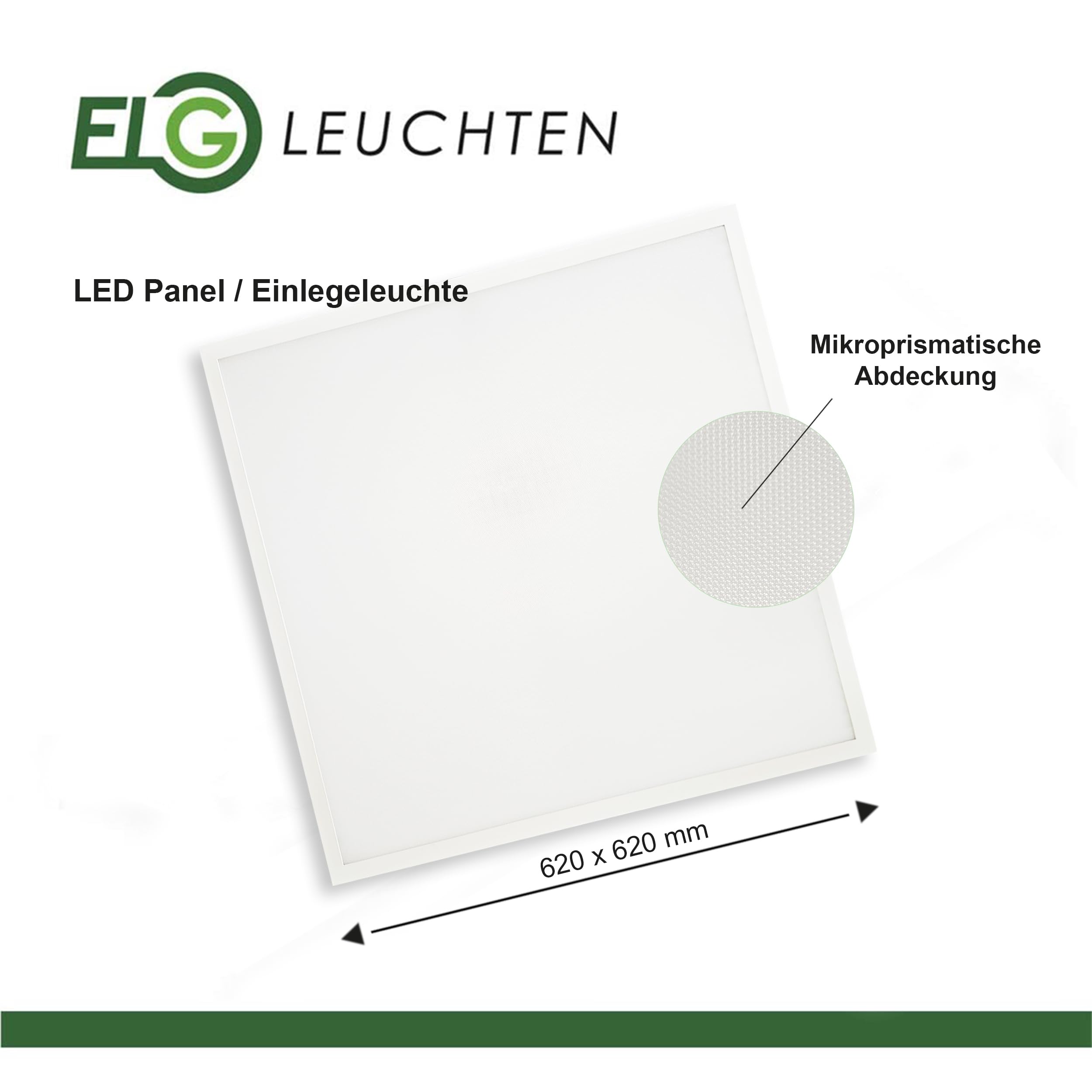 LED Panelleuchte 62x62cm 7000lm 45W 4000K (inkl.Treiber) | Einlegeleuchte, Rasterdeckenleuchte, Neutralweiß, Büroleuchte, Deckenlampe