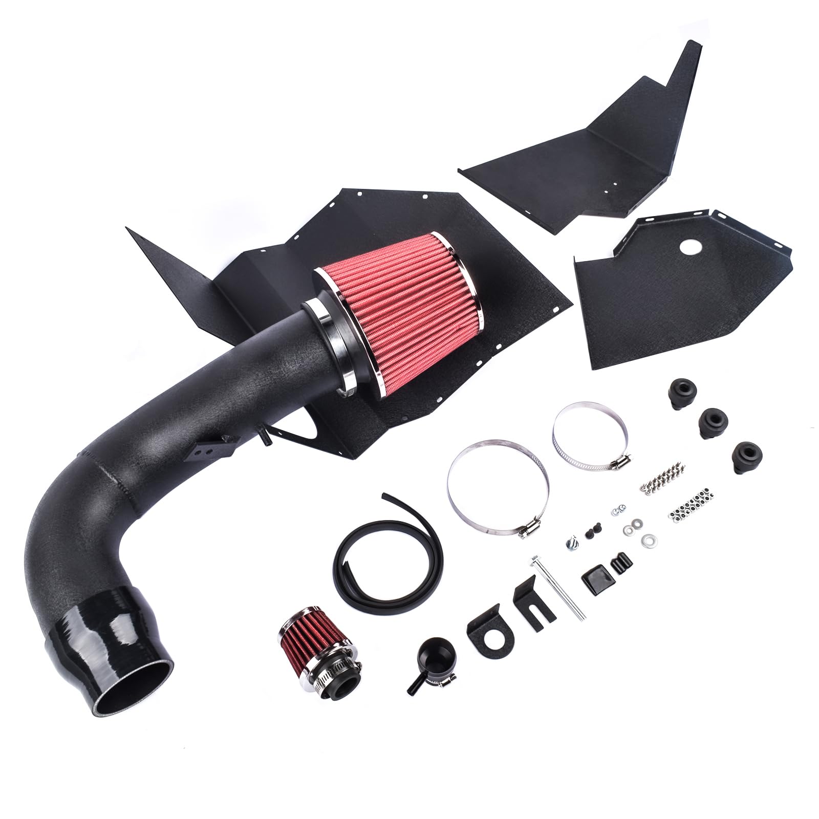 Cold Air Intake Pipe Kit 3.5'' Replacement for 2015-2022 VW Golf R GTI Jetta GLI Audi A3 S3 TT TT-S KD4183BK