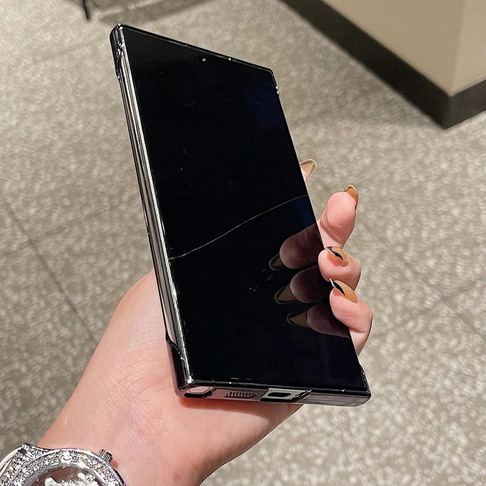 Powłoka bezramkowa etui do Samsung Galaxy S24 S23 S22 Ultra Plus cienki przezroczysty obiektyw aparatu, niebieski, do Galaxy S23Ultra